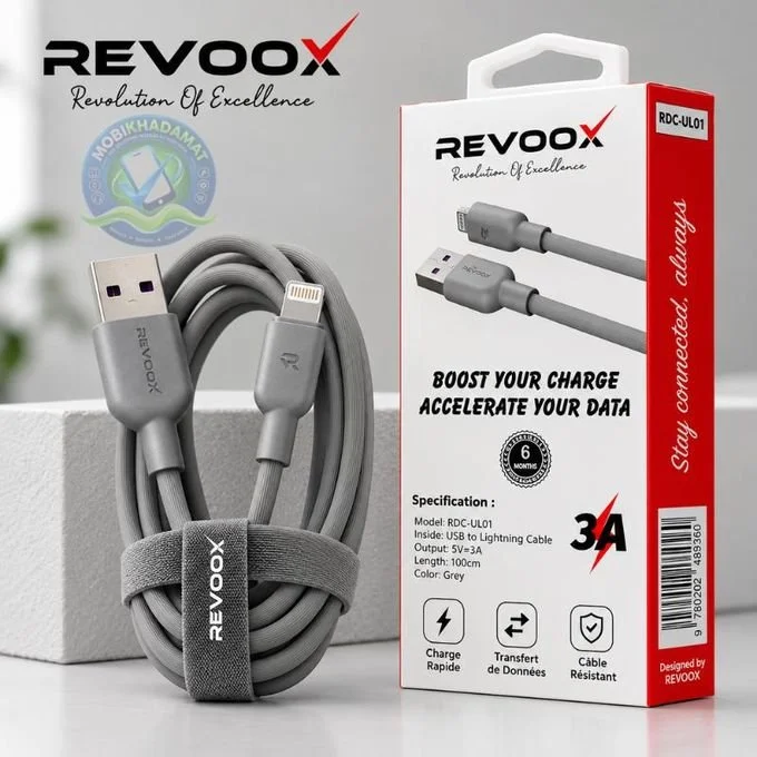 Câble USB vers Lightning iPhone REVOOX 3A RDC-UL01 1 m – photo 2