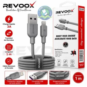 Câble USB vers Lightning iPhone REVOOX 3A RDC-UL01 1 m