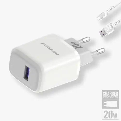 Chargeur mural REVOOX 20W + câble Micro-USB RCH-AM01