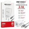 Chargeur secteur REVOOX 2,1A + câble Type-C RCH-AC01