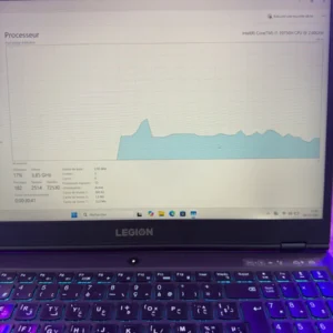 Processeur Intel Core i7-10750H du Lenovo Legion 5 (Gestionnaire des tâches)