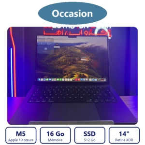 MacBook Pro 14 M5 occasion 16 Go 512 Go – prix Maroc