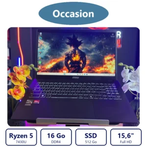 MSI Modern 15 occasion Ryzen 5 7430U 16 Go 512 Go 15,6 pouces – prix Maroc