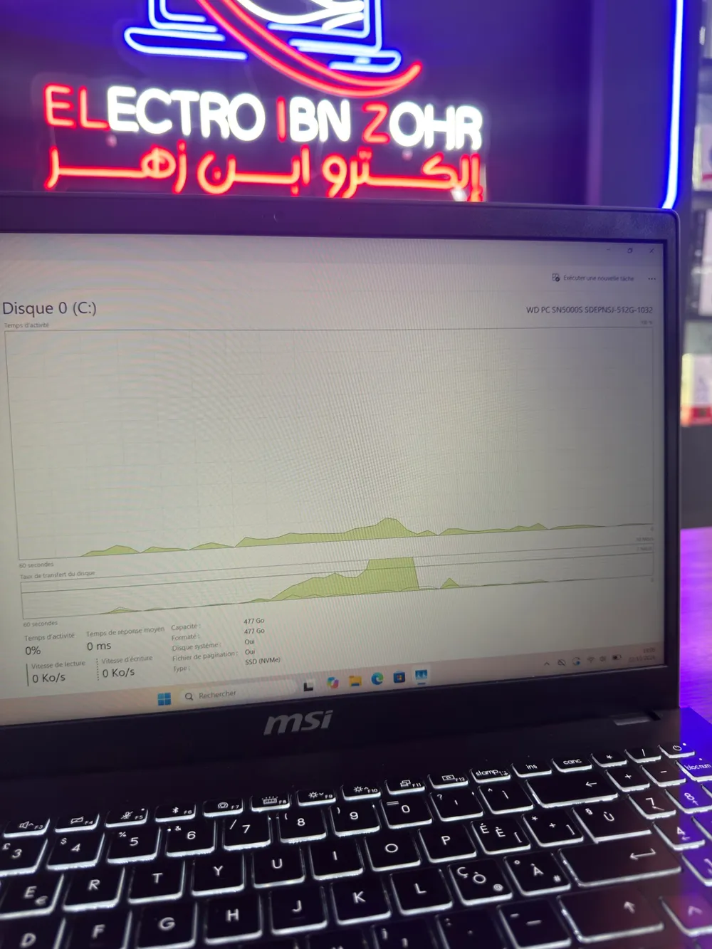 MSI Modern 15 SSD NVMe 512 Go