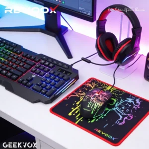 Pack gaming REVOOX GEEKVOX RP-KWC01 clavier + souris + casque RGB – photo 3