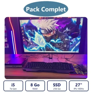 Pack PC bureau complet HP ProDesk Mini i5 + écran Xiaomi 27 pouces – Maroc