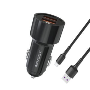 Chargeur voiture REVOOX 18W RCC-UC03 + câble USB-C
